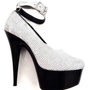 GASOLINE GLAMOUR RENEGADE PYTHON PUMPS - WORN